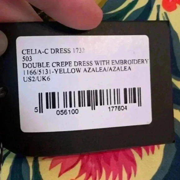 Saloni tropical floral sequins Dress 2 - Picture 7 of 14